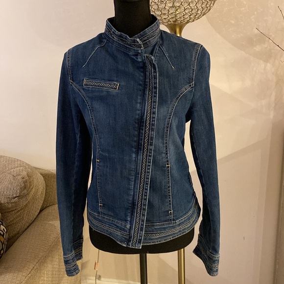 Escada sport Dark Blue Denim Jacket size 38 - Picture 2 of 8